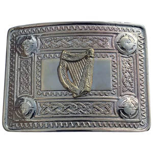 Hebillas de cinturón celtas para hombre con diseño de arpa irlandesa, acabado antiguo/cromado/dorado, las más vendidas al por mayor para el estilo Highland - Product Image 4