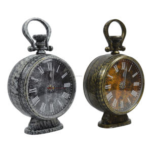 Horloges argentées classiques meilleur décor d'intérieur salon maison et bureau horloge Design en métal avec la meilleure combinaison de décor - Product Image 2