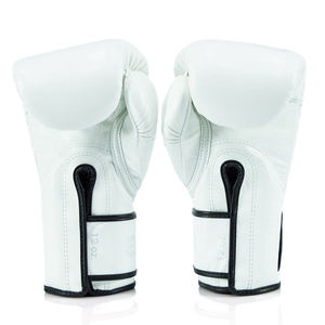 Nouveauté - Gants de boxe professionnels Fairtex Glory White antidérapants, sur mesure, pour l'entraînement de Muay Thai - Product Image 5