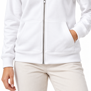 Sudadera con Capucha HIC de Alta Calidad, Estilo Urbano, 360 g/m², 100% Algodón, Color Sólido, Cierre de Cremallera, Secado Rápido, Transpirable, con Bolsillo Tejido y Logotipo Personalizado - Product Image 4