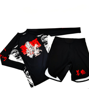 Men's MMA Boxing Shorts Custom Logo Printed Solid Nonwoven 100% Cotton Quick Dry Martial Arts Wear - Product Image 5