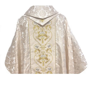 Túnicas de Bautismo Blancas con Bordado Rojo de Paloma, Color y Tela Personalizables, Túnica de Iglesia Unisex para Adultos con Estola 2026 - Product Image 3