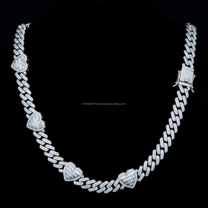 Collar de Diamantes de Laboratorio de Lujo en Plata de Ley 925 con Colgante en Forma de Corazón para Importadores de Joyería - Product Image 1