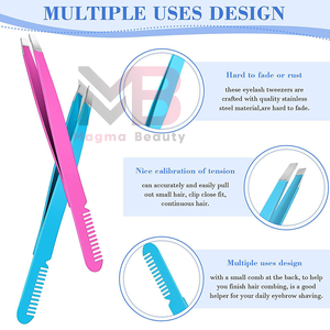 Pinzas de Precisión Quirúrgicas de Acero Inoxidable Ecológicas de Lujo Personalizadas Profesionales Premium con Punta Ultrafina Integrada para Cejas - Product Image 4