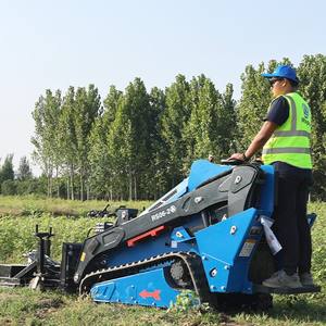 Pengiriman Gratis 25HP CE Diesel Mini Skid Steer <span class=keywords><strong>Loader</strong></span> Produsen Euro5 EPA Kubota Mini Tracked <span class=keywords><strong>Loader</strong></span> Crawler Skid Steer <span class=keywords><strong>Loader</strong></span> - Product Image 2
