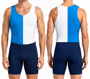 Maillot et short d'aviron sur mesure Unisuit une pièce pour les équipes d'aviron du collège et du club - Product Image 1