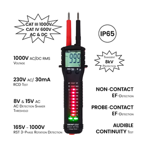 เครื่องวัดแรงดันไฟฟ้าอัจฉริยะ KM 69 ตรวจจับรวดเร็วด้วยความแม่นยำระดับมืออาชีพ - Product Image 3