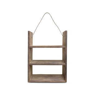 Estante de Pared Organizador de Oficina de Madera de Teca Premium, Estante de Almacenamiento Rústico de 3 Niveles para Baño y Sala de Estar (Panel de 1.8 cm de Grosor) - Product Image 2