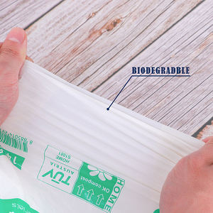 T-shirt compostable de haute qualité sac à prix compétitif imprimé personnalisé Shopper Singlet sac gilet transporteur sac à provisions avec poignées - Product Image 4