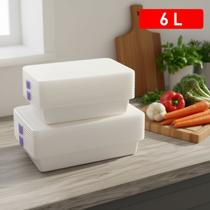 Contenitore in plastica rettangolare impilabile da 6 litri per alimenti, per uso in cucina - Product Image 3