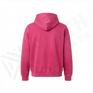 Sweat à capuche homme personnalisé OEM, imprimé, uni, délavé à l'acide, effet vintage, délavé soleil, épais, streetwear, pour l'hiver - Product Image 2
