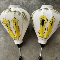 Lanterne artisanale en bambou et soie classique orientale pour le nouvel an chinois du Vietnam livraison rapide meilleur prix