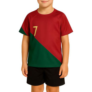 Tenue de football personnalisée par sublimation pour enfants, ensemble maillot et short pour jeunes, vêtements d'équipe personnalisés pour garçons. - Product Image 1