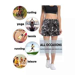 Women's Custom Quick Dry <b>Polyester</b>/Cotton Canvas Zipper Fly Mid Waist Sweat Jogger Breathable Athletic Workout Gym <b>Shorts</b> Summer - Product Image 5