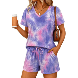 Women Solid Color Oversized Tee and Biker Shorts <b>Set</b> Fashion Casual Lounge Wear Two Piece Clothing <b>tie</b> dye - Product Image 1