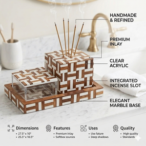 Bakhoor Burner Incense burner Wooden burner Natural wood Arabic decor Mubkhar Oud burner <b>Islamic</b> <b>gift</b> Home fragrance Traditional - Product Image 1