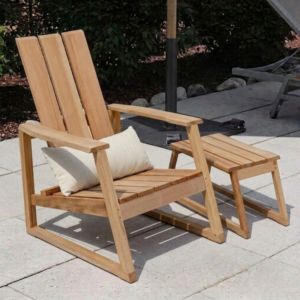 Adirondack <b>Chair</b> Solid Wood Modern Outdoor Patio <b>Reclined</b> Wholesale Bulk Order FCL Container Direct Factory Export Importer - Product Image 3
