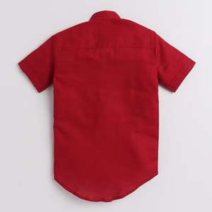 Polka Tots Media Manga Corta Kurta Summer Time Print-Rojo - Product Image 3