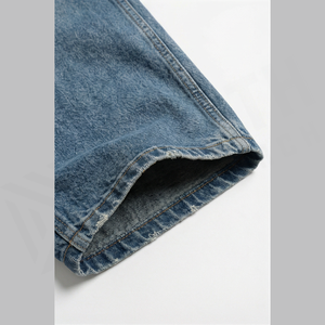 Pantalones Vaqueros Cargo de Cintura Alta para Hombre, Corte Holgado, Estilo Utilitario, Lavado a la Piedra, de Algodón, para Primavera - Product Image 6