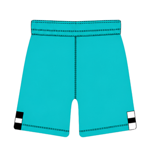 Ensemble short et maillot de rugby noir turquoise à manches courtes, col rond, rayé, uniforme d'équipe personnalisé, respirant, pour l'entraînement et la performance - Product Image 6