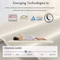 Matelas Orthopédique Pliable en Mousse de Latex Naturel 100% 5/7 Zones, Écologique, Doux et Facile à Nettoyer pour Appartement, Hôtel, Chambre à Coucher