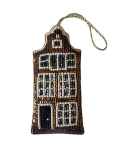 Llavero y Anillo de Llavero con Diseño de Labios Hermosos, Bordado con Cuentas de Colores Rojo y Dorado, para Niñas, de la India - Product Image 6