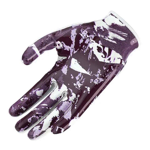 Gants de sport à doigts entiers, violet et blanc, gants de football américain, motif camouflage, polyester respirant, unisexe, toutes saisons - Product Image 6