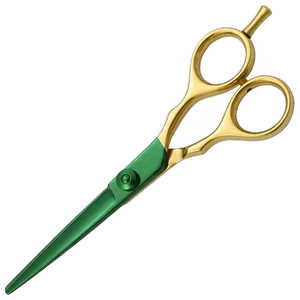 Custom Logo 5.5 Inch Wholesale Barber Hairdressing <b>Scissor</b> Green Gold Stainless Steel Men's <b>Beard</b> Grooming Durable Hair <b>Scissor</b> - Product Image 5