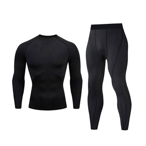Ensemble Rash Guard de Compression Personnalisé OEM pour Hommes – T-shirt à Manches Longues et Leggings pour Entraînement de Combat et de Gym - Product Image 4