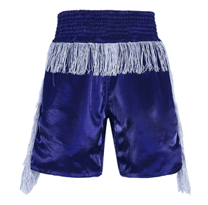 Shorts en dentelle à cordon de serrage personnalisés en gros, shorts de boxe en dentelle élastiques pour hommes et femmes, shorts de boxe thaïlandaise MMA en or et argent - Product Image 5