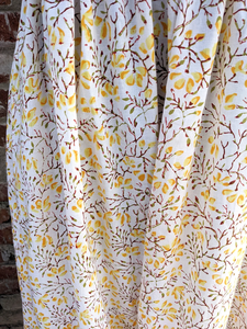 เดรสผ้าฝ้ายอินเดียพิมพ์ลายชุดราตรียาวคอโอระบายอากาศได้ดีชุดแมกซี่ย้อมสีมัดเอวธรรมชาติ - Product Image 2