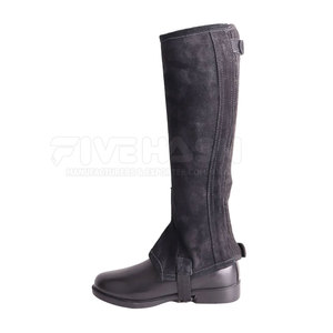 Protège-jambes en cuir durables pour chevaux, avec sangle réglable, pour l'entraînement équestre en extérieur - Product Image 5