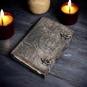 Libro de los Muertos Hamunaptra Hecho a Mano, Grimoire Egipcio en Relieve, Diario de Hechizos de Bruja, Edición de Regalo con Tapa Dura de Cuero, Libro de Sombras - Product Image 4