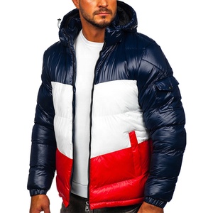 Chaqueta acolchada cálida de invierno 2024 con estampado personalizado para hombre, abrigos de burbujas de lona con cuello levantado, chaqueta acolchada para hombre - Product Image 3