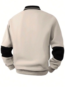 Hot Selling Customized Logo Printing Solid Lined Breathable 300g Fleece <b>Fabric</b> Pullover Winter Wear High Quality Men Sweatshirts - Product Image 2
