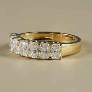 Bague de luxe en diamant de laboratoire 1,40 carat taille radiant plaqué or 18 carats et rhodium, certifiée IGI, qualité supérieure, best-seller - Product Image 5