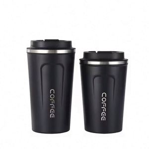 Logo Vacuum Insulated Double Wall Tumbler to Go Mugs Reusable Stainless Steel Coffee Mug Cup With Lid - Product Image 1