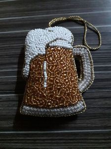 Handmade Embroidered Beaded Keychain Stylish <b>Bag</b> <b>Charm</b> Elegant for Traditional Embroidery Eco-Friendly Wedding - Product Image 6