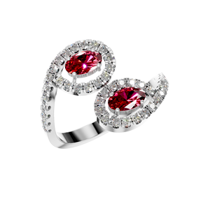 Femmes classique 925 argent blanc or bijoux de fête de mariage personnalisé OEM ODM Designer anneau ovale coupe rubis pas cher prix en vrac acheter - Product Image 3