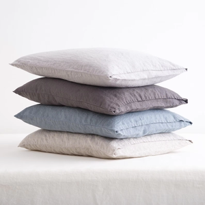 Fundas de Almohada Cuadradas de Lino Tejido con Textura, Color Sólido, Fundas de Cojín Suaves - Product Image 1