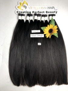 Vietglobal 100% Vierge Non Transformés 12a Cheveux de Bébé Bruts Couleur Personnalisée Droite Non-Remy Machine Double Extensions de Cheveux Humains - Product Image 4