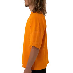 เสื้อยืดคอกลมทรงหลวมผ้าแคนวาสระบายอากาศได้ดีคุณภาพสูงปี 2026 แบบสั่งทำพิเศษ 100% ผ้าฝ้าย ดีไซน์ล่าสุดสำหรับผู้ชาย ผลิตในปากีสถาน - Product Image 4