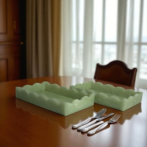 Prix de gros – Perle naturelle en résine émeraude, design moderne, multifonctionnel, pour mariage, Diwali, thème marbre, fait main - Product Image 6