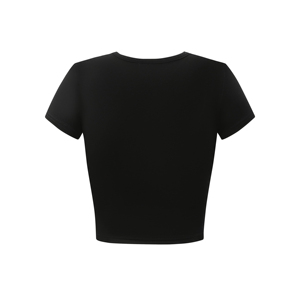 เสื้อยืดครอปผู้หญิงลำลอง ระบายอากาศได้ดี เป็นมิตรกับสิ่งแวดล้อม เสื้อครอปท็อปสำหรับฤดูร้อน ทรงหลวม ขายส่งจำนวนมาก - Product Image 4