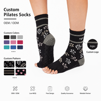 Chaussettes de Pilates pour femmes, antidérapantes, élastiques, respirantes, douces, pour Reformer, Yoga, Barre, entraînement, couleur personnalisée, marque privée