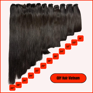ผมแท้จากเวียดนามสีดำหยิกแบบธรรมชาติ100% มัดสองชั้น - Product Image 6