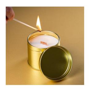 ขวดเทียนหอมแบบขายส่ง ภาชนะใส่เทียนหอม ขวดโลหะสแตนเลสขัดเงาสีทอง - Product Image 2