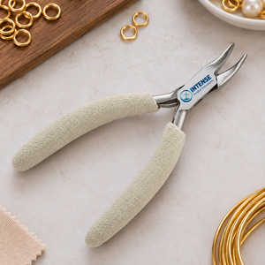Alicates Profesionales de Acero Inoxidable con Punta Curva para Joyería, Herramienta de Precisión para Doblar Alambre y Abalorios, Mango Ergonómico - Product Image 4