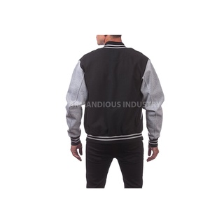 OEM Custom Leather Shoulder Sleeve Bomber <b>Baseball</b> Flight Letterman Varsity <b>Jacket</b> <b>for</b> <b>Men</b> - Product Image 1