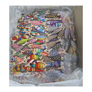 Eco Friendly Hand-Painted Wooden <b>Fish</b> For Sustainable Living And Decoration - Product Image 4